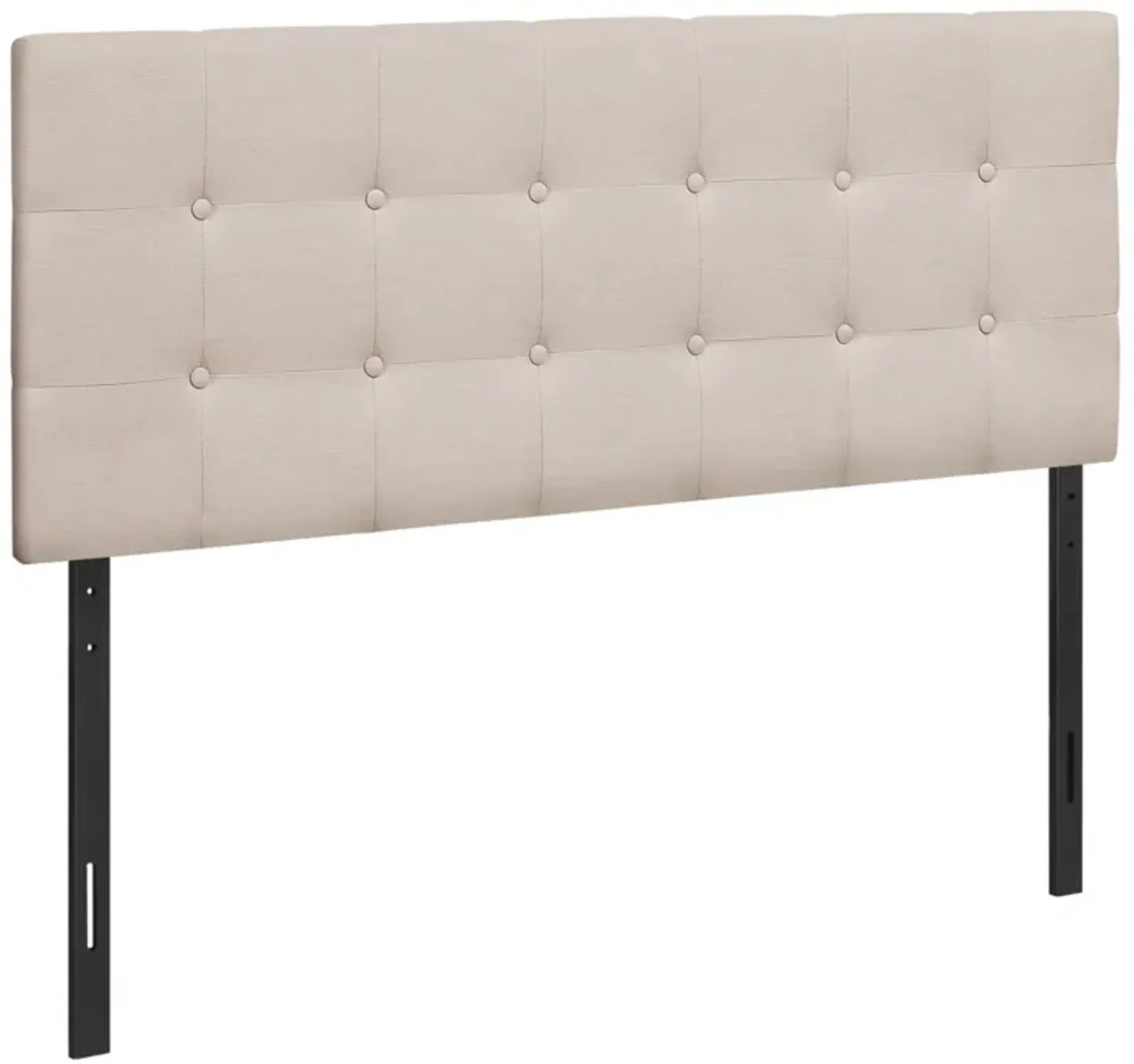 Monarch Specialties I 6004F Bed, Headboard Only, Full Size, Bedroom, Upholstered, Linen Look, Beige, Transitional