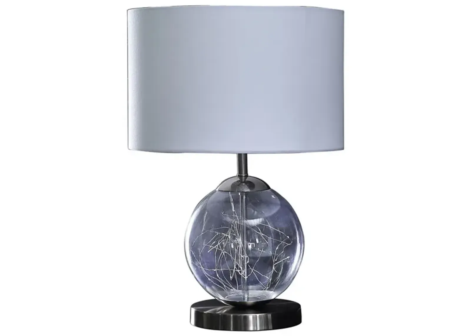 20.5" In Athena Glass LED Plasma Mid-Century Metal Table Lamp