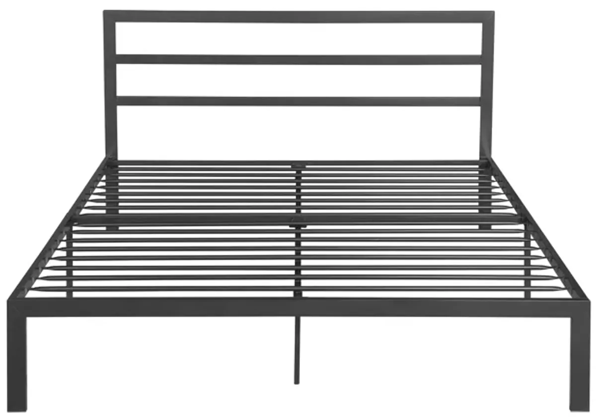 Streamdale Queen Size Metal Bed Frame With Headboard Charcoal