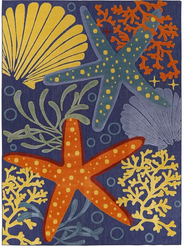 Aloha ALH24 Navy/Multicolor 9' x 12' Rug