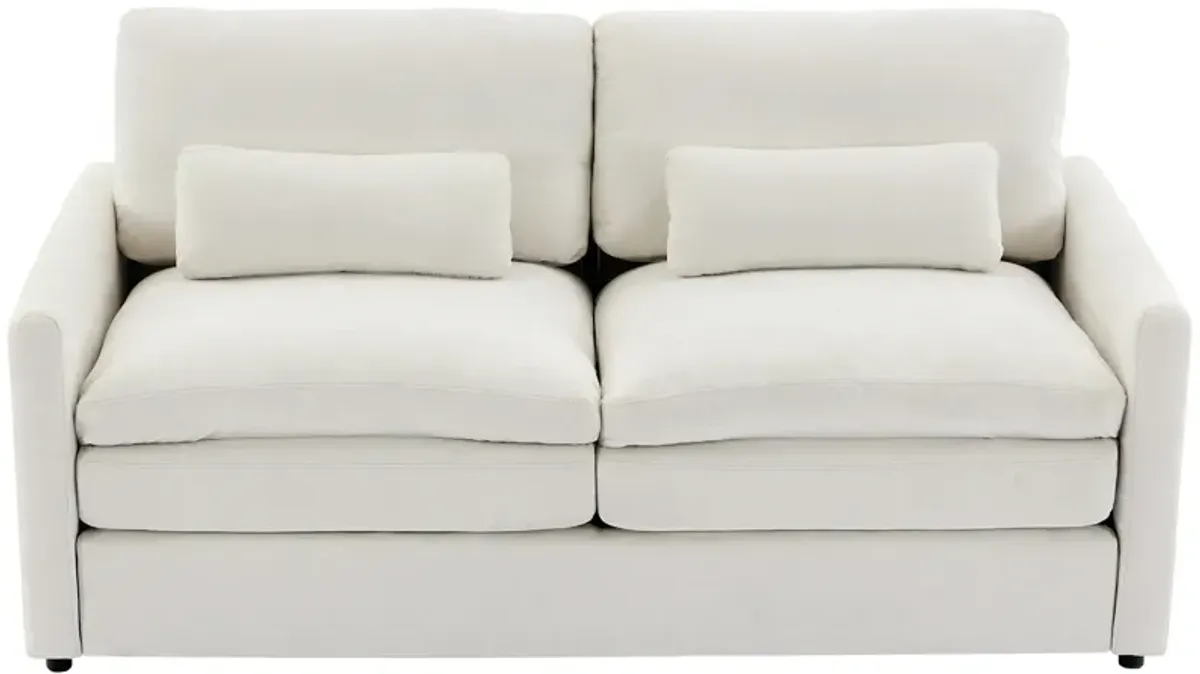 Merax Upholstered Loveseat Sofa for Living Room