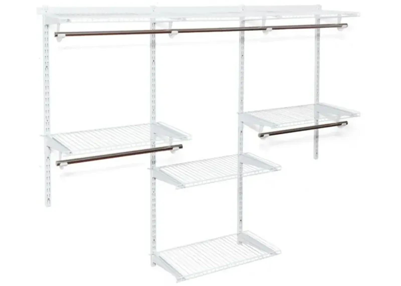 Hivvago Adjustable Wall Mounted Closet Rack System with Shelf