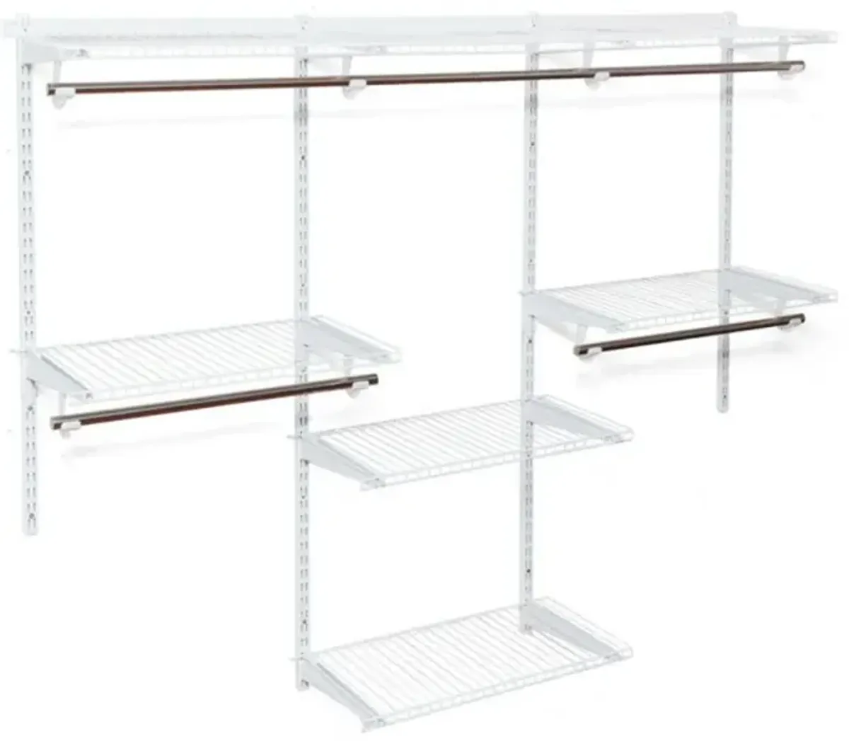 Hivvago Adjustable Wall Mounted Closet Rack System with Shelf