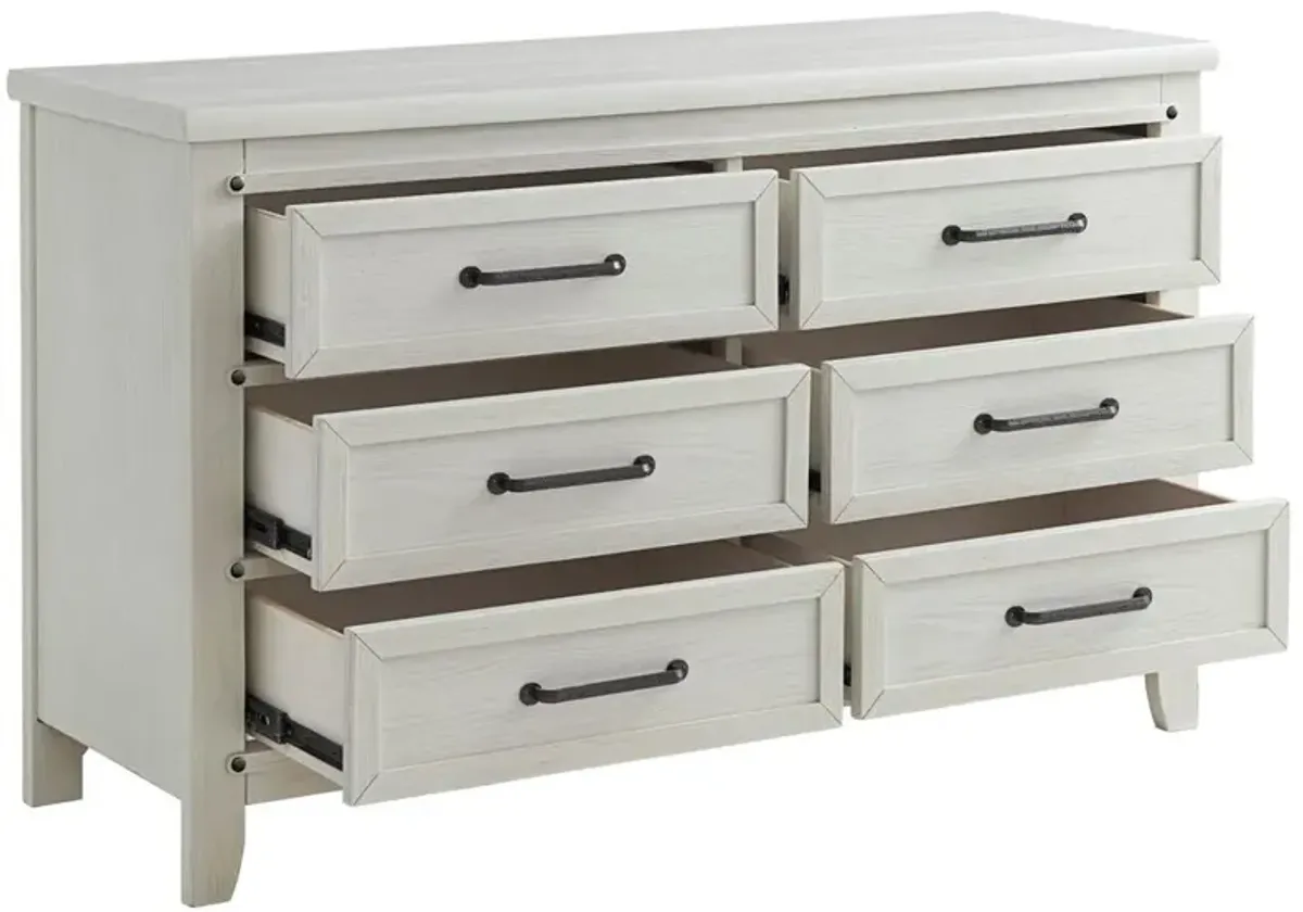 Soho Baby Ellison 6Dr Dresser Rustic White