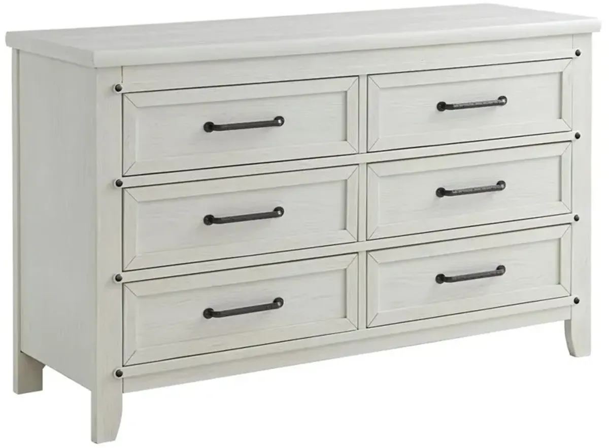 Soho Baby Ellison 6Dr Dresser Rustic White