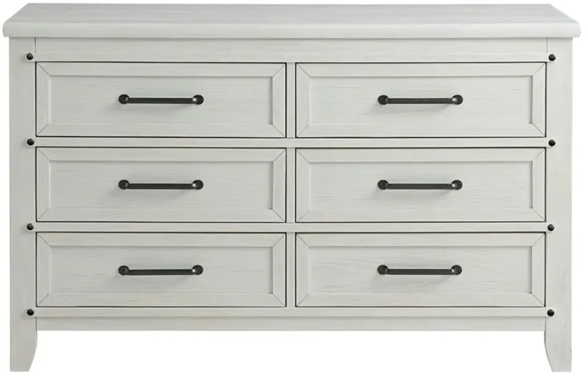 Soho Baby Ellison 6Dr Dresser Rustic White