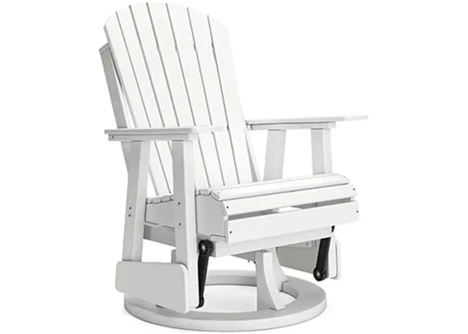 Hyland wave Outdoor Swivel Glider Chair- White