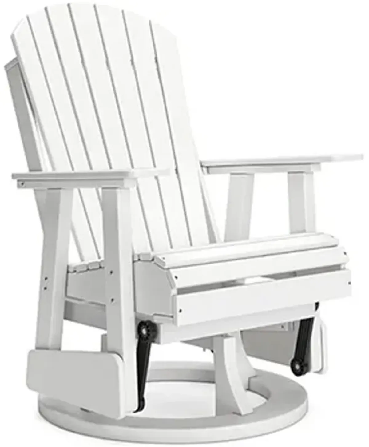 Hyland wave Outdoor Swivel Glider Chair- White