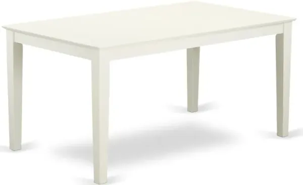 East West Furniture Dining Table Linen White, CAT-LWH-S