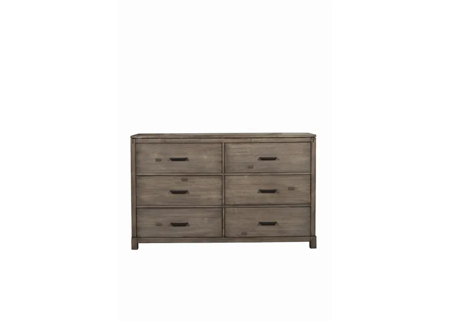 Sydney 6 Drawer Dresser, Weathered Grey