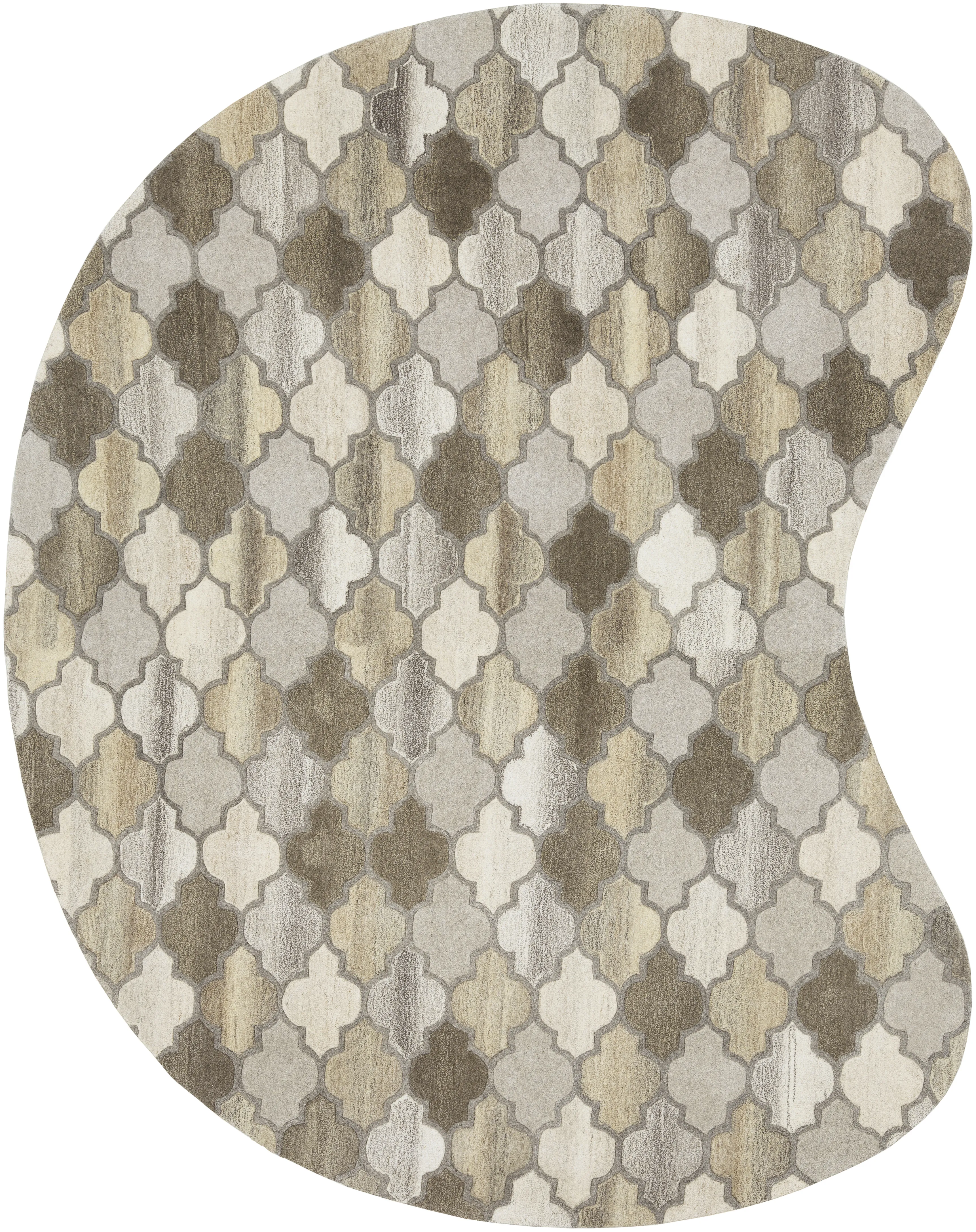 Forum FM-7208 Kidney Rug 8' Round Brown Rug