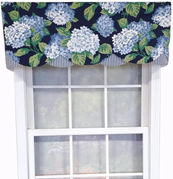LF Home Luxurious Modern Design Classic Summer Wind Petticoat Style Window Valance 50" x 15" Black