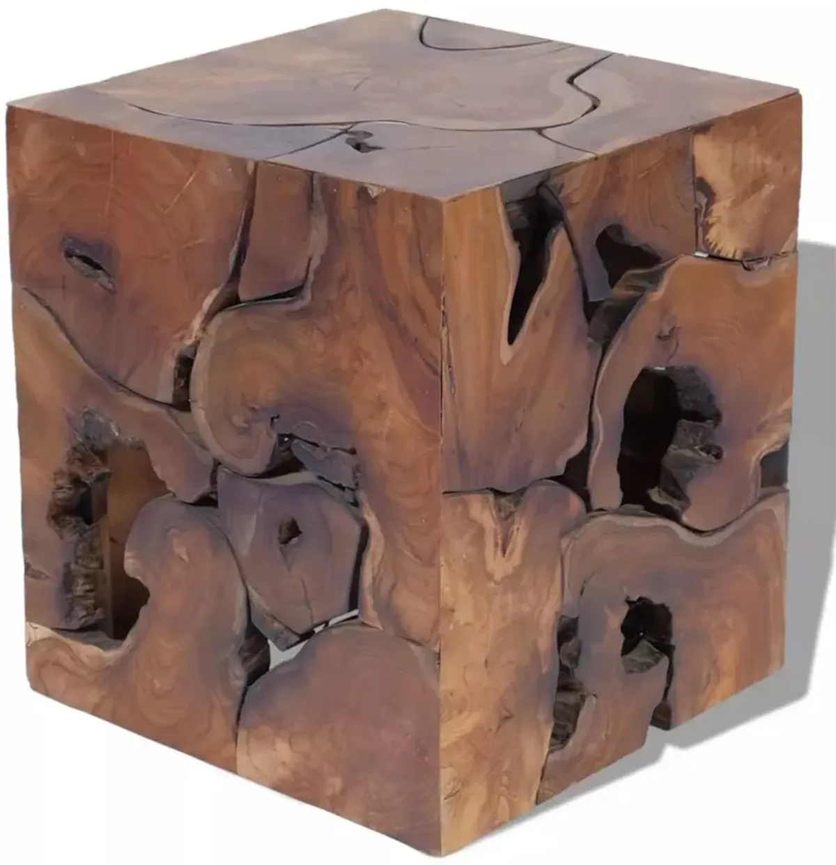 vidaXL Stool Solid Teak Wood