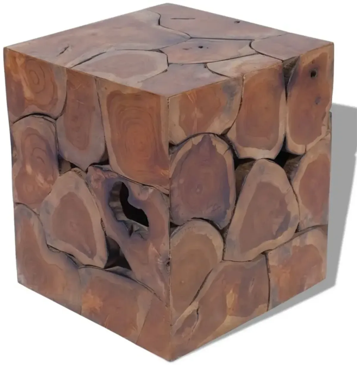 vidaXL Stool Solid Teak Wood