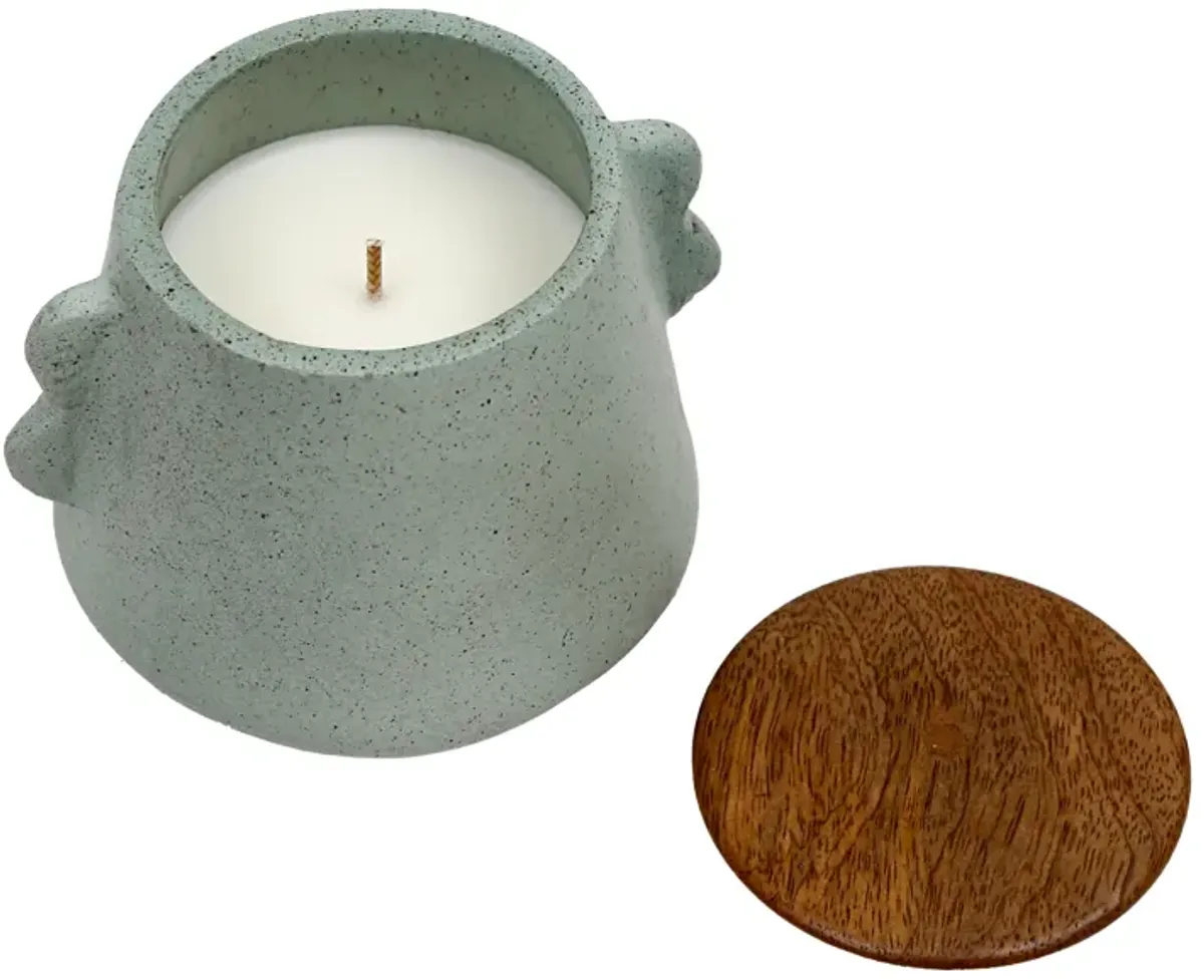 4" 8oz Wild Jasmine & Daisy Eared Candle W/lid