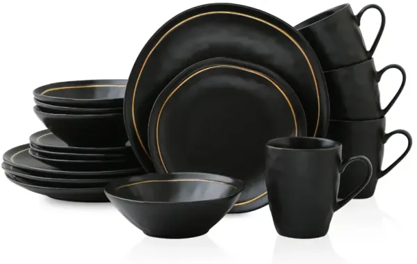 Stone Lain Clara Porcelain 16 Piece Dinnerware Set