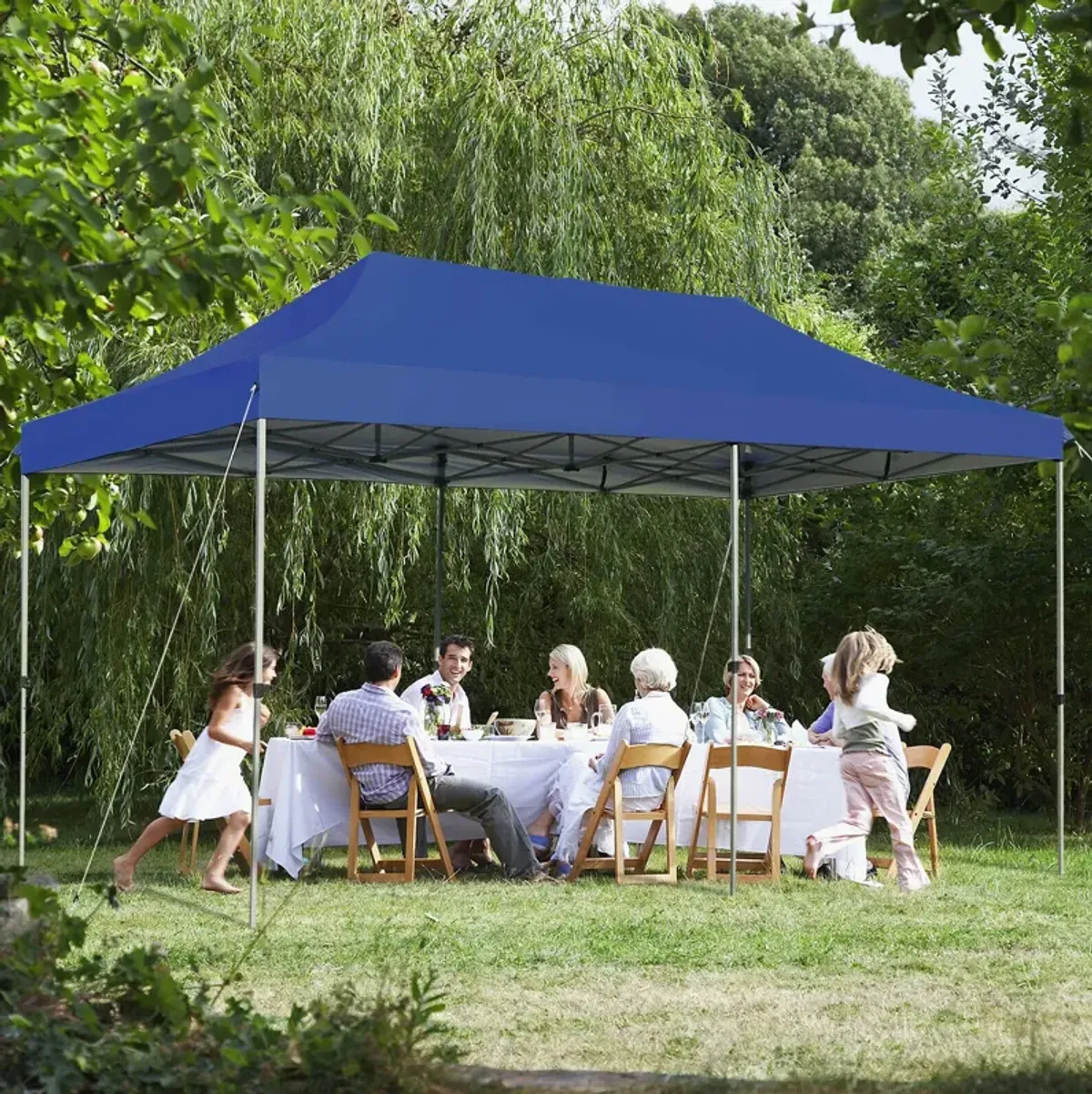 Adjustable Folding Heavy-Duty Sun Shelter with Carrying Bag for Outdoor Events and Beach Days