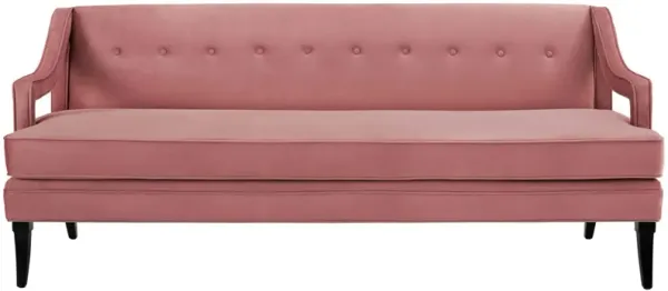 Concur Performance Velvet Sofa - Sleek & Stylish Design, Stain-Resistant, Machine Washable Cover, Solid Birch Wood Legs. Ideal for Modern/Mid-Century Decor.