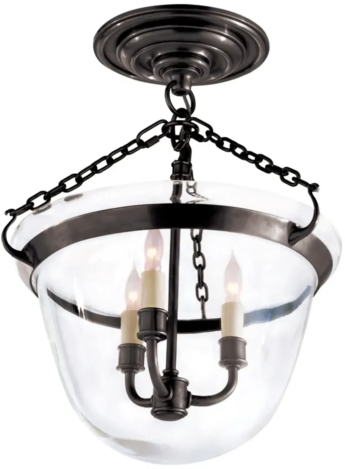 Country Semi-Flush Jar Lantern