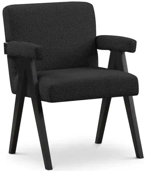 Meridian Furniture Woodloch Black Boucle Fabric Accent Chair