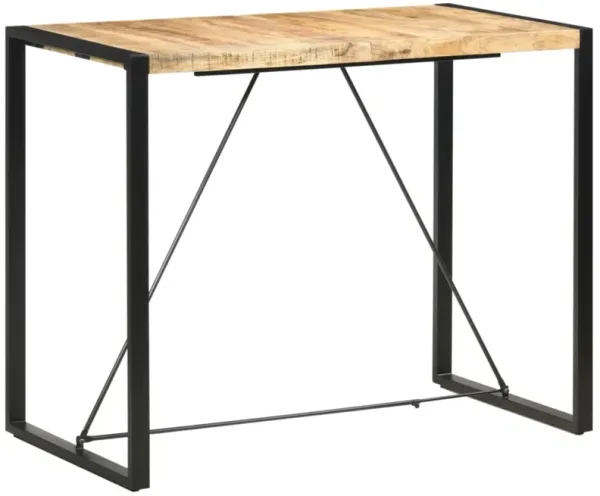 vidaXL Bar Table 55.1"x27.6"x43.3" Solid Mango Wood
