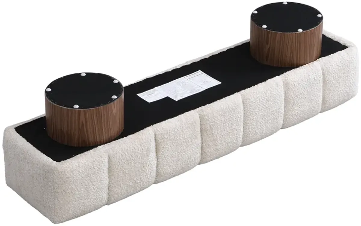 Merax Upholstered Dining Bench Ottoman