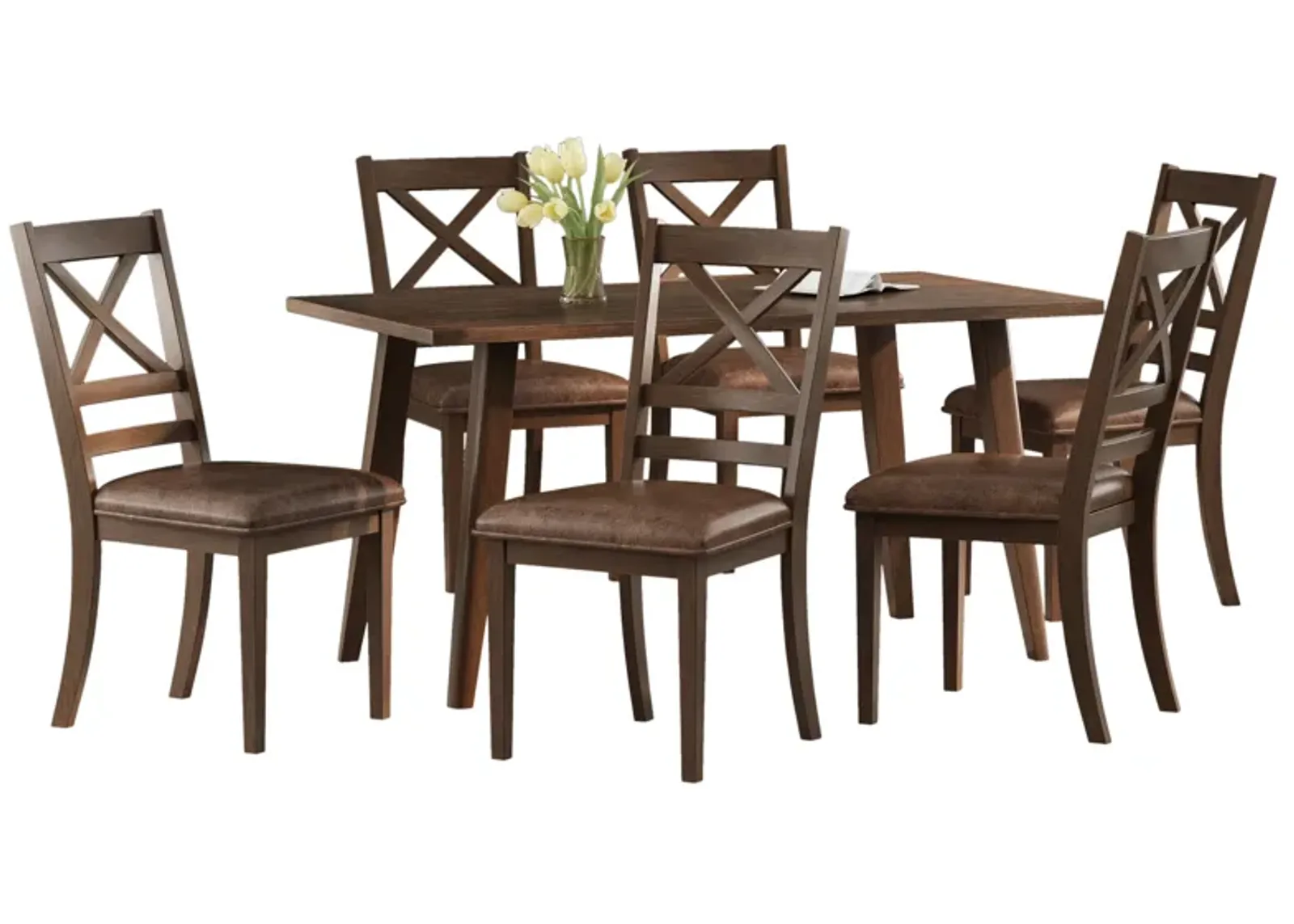 Merax Indoor 7 Pieces Wood Dining Set