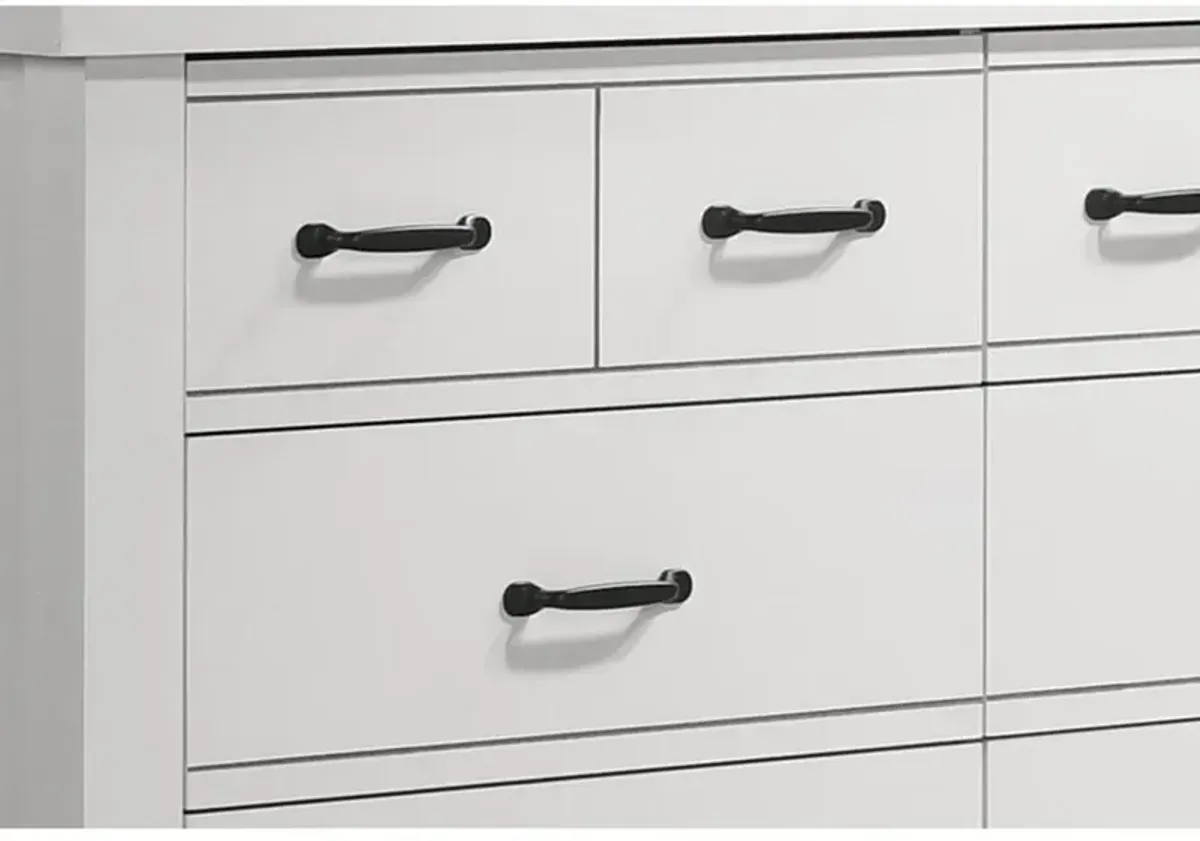 Lilola Home Cassini White 6-Drawer Dresser