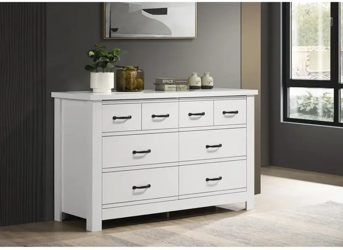 Lilola Home Cassini White 6-Drawer Dresser