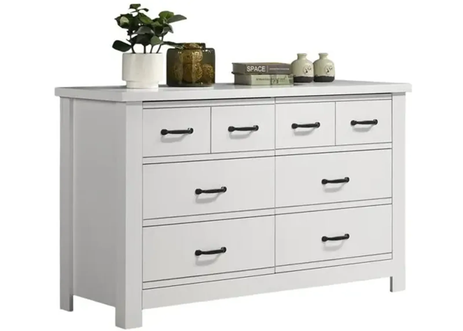 Lilola Home Cassini White 6-Drawer Dresser