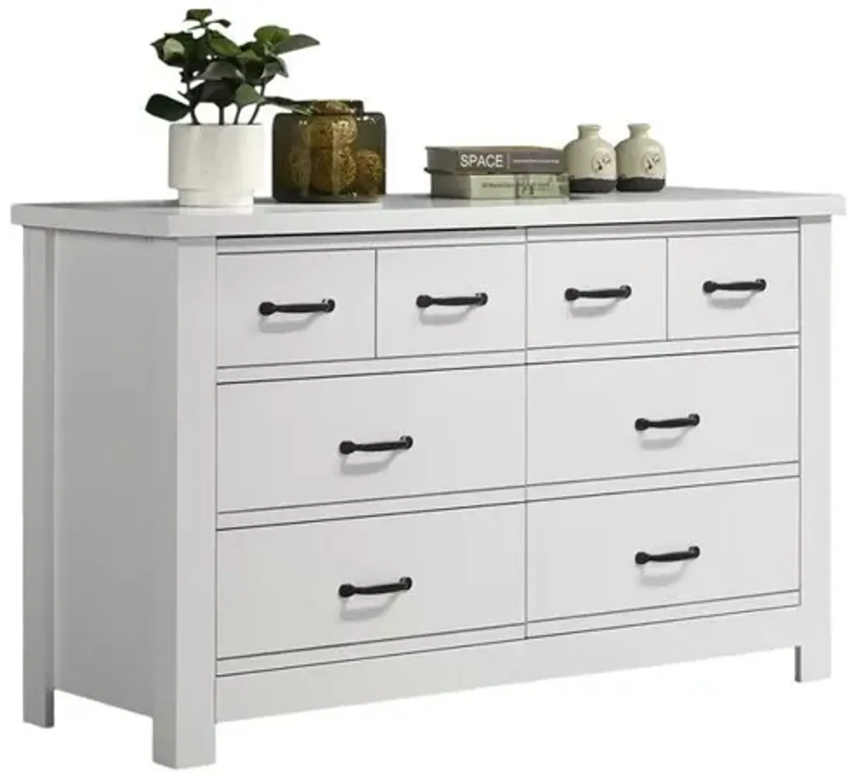 Lilola Home Cassini White 6-Drawer Dresser