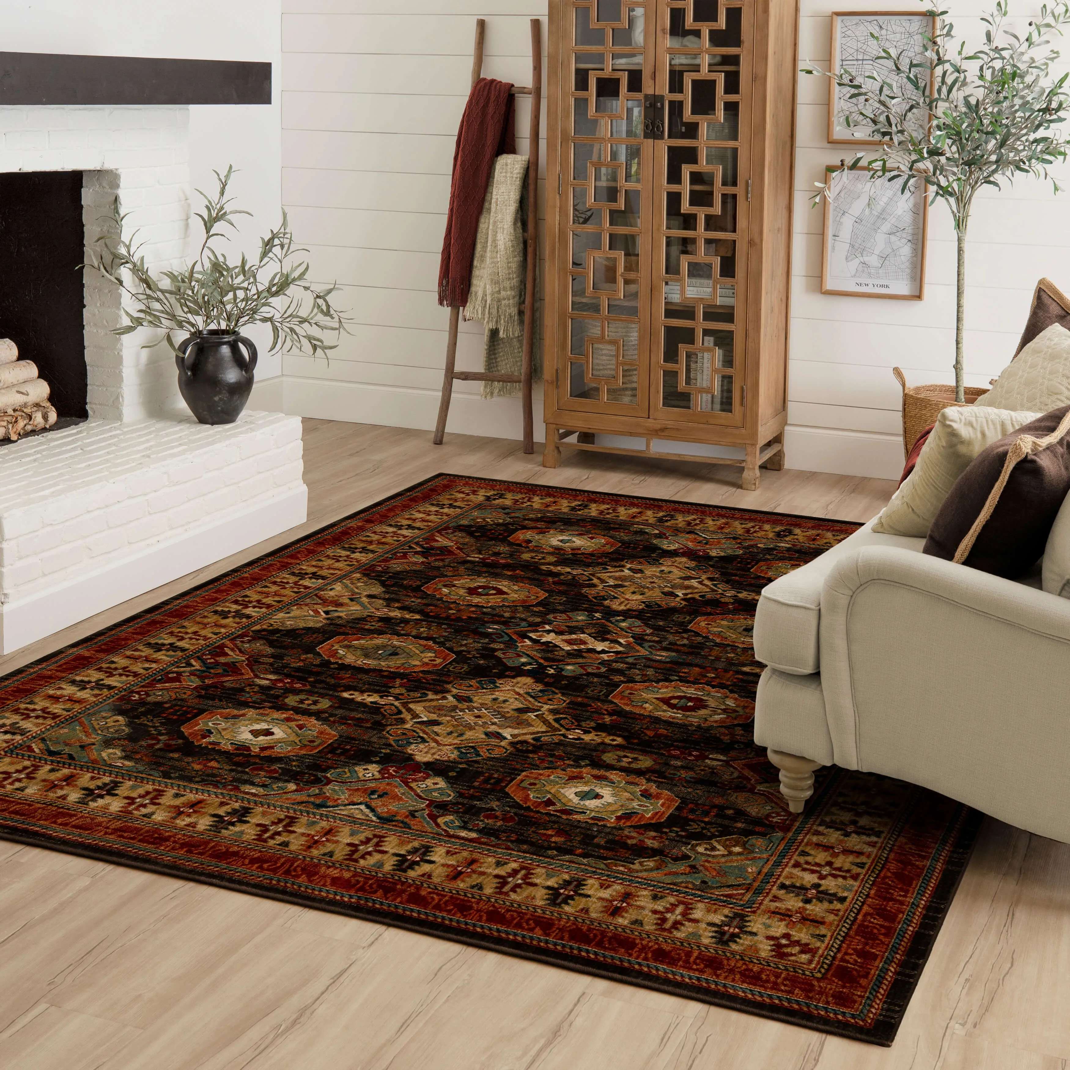 Spice Market Charlemont Charcoal 2' X 3' Rug