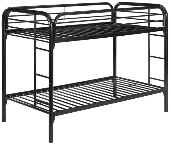 Coaster Co. of America Morgan Metal Twin Over Twin Bunk Bed Black