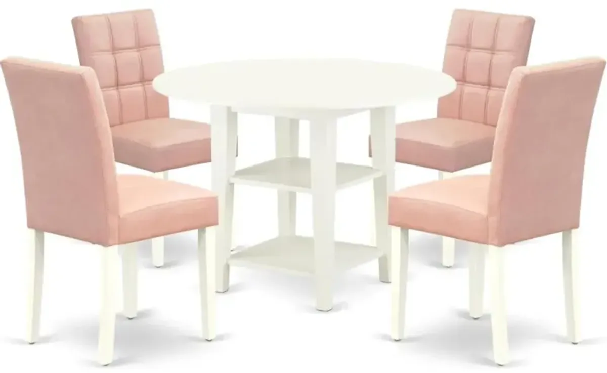 5 Piece Mid-Century Dining Table Set contain A Dinner Table