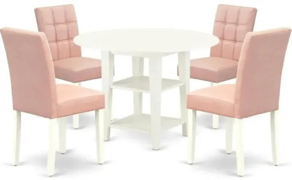 5 Piece Mid-Century Dining Table Set contain A Dinner Table