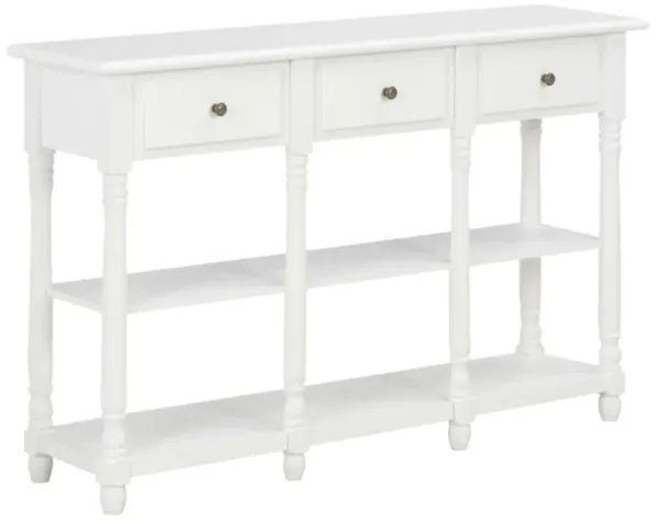 vidaXL Console Table White 47.2"x11.8"x29.9" MDF