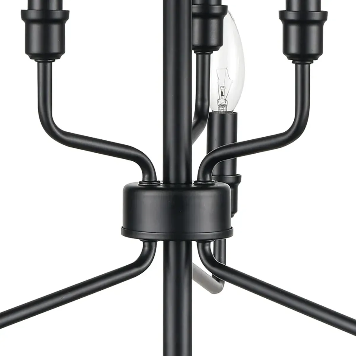 Saginaw 18'' Wide 6-Light Black Chandelier