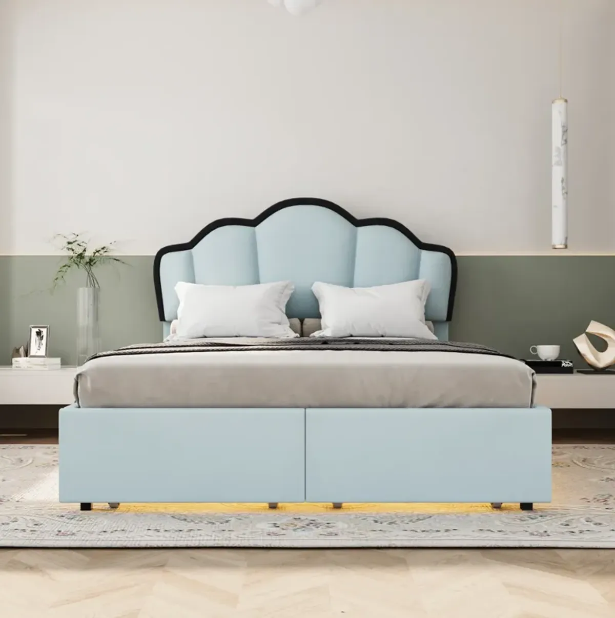 Merax Princess Platform Bed with LED