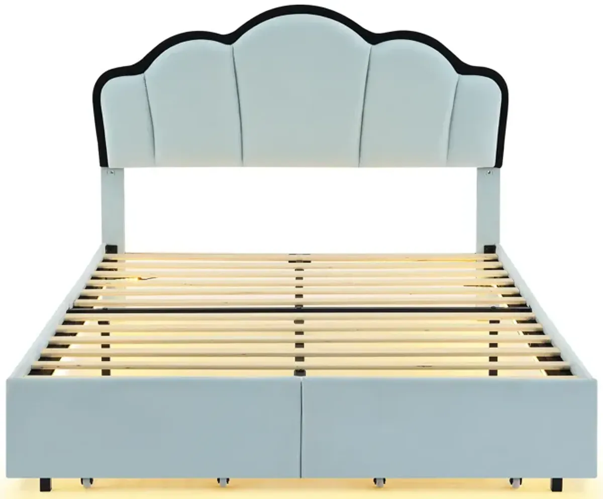 Merax Princess Platform Bed with LED