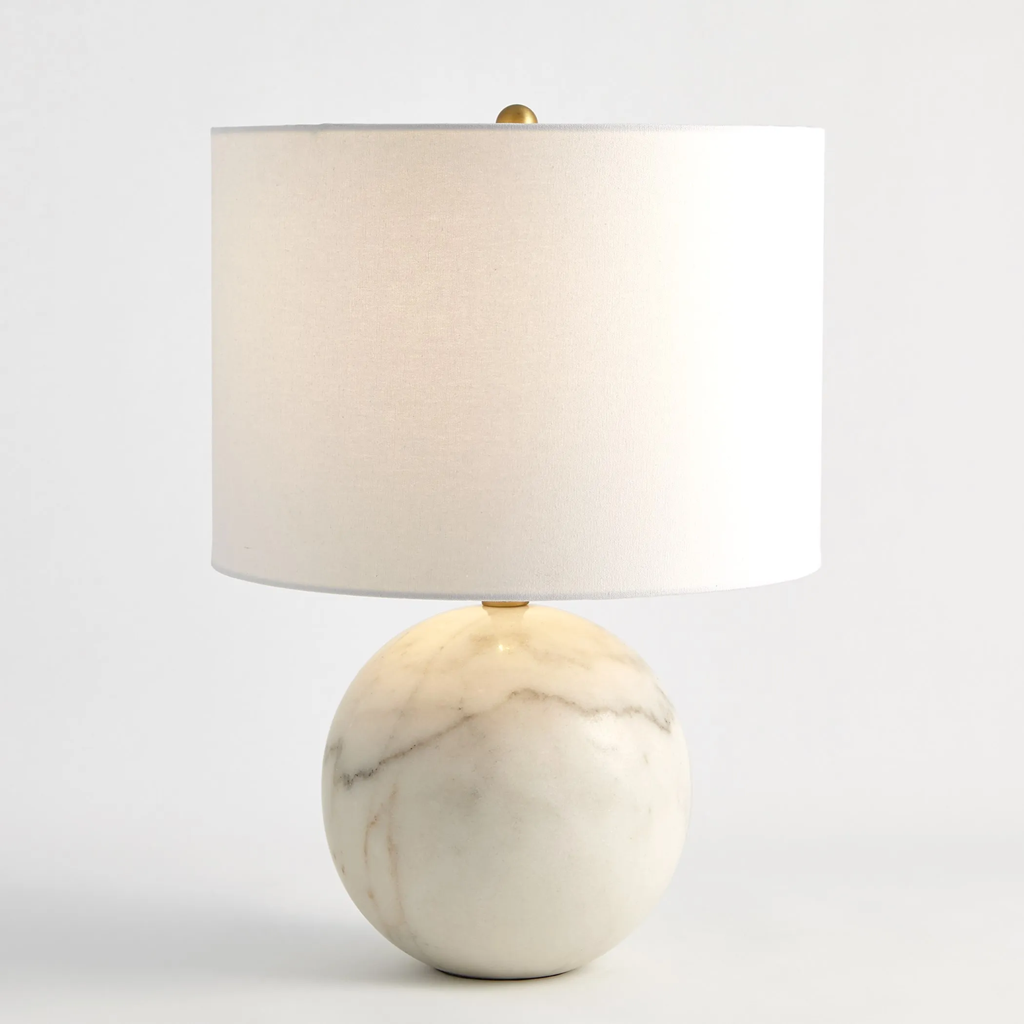 Marble Sphere Lamp-White