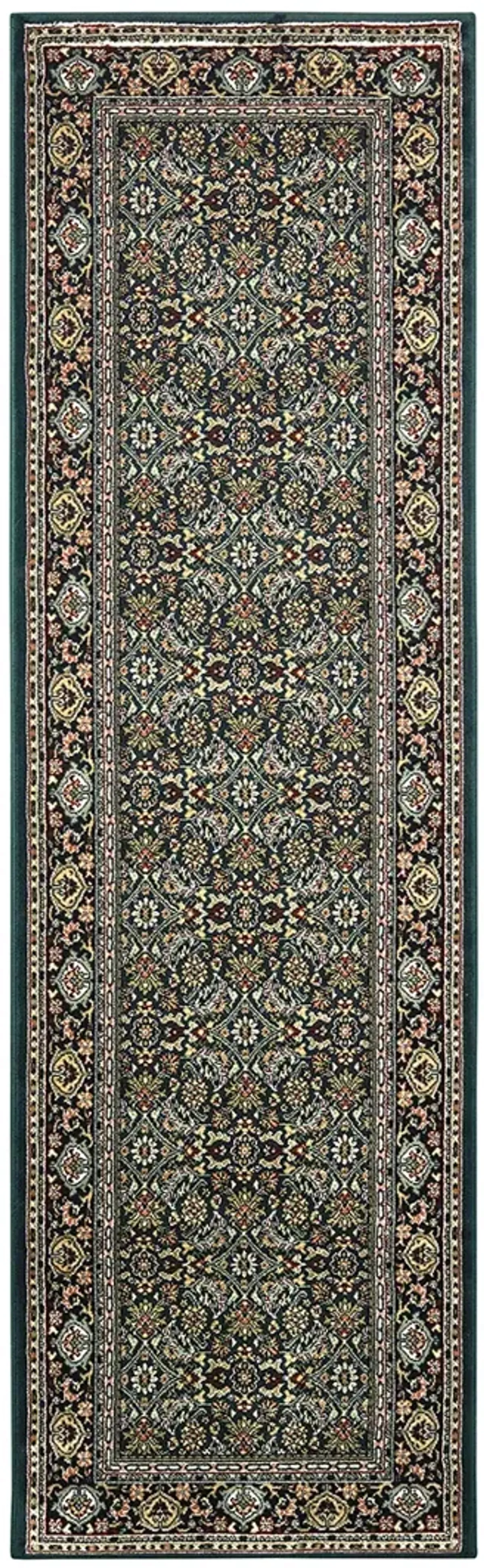 Kashan 2'3" x 7'6" Navy Rug