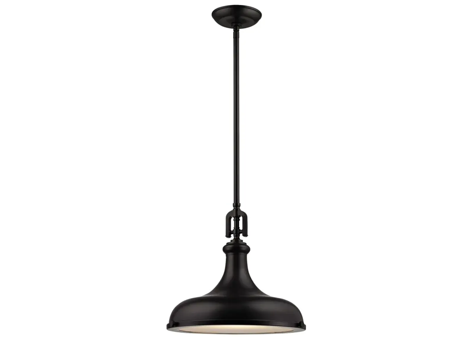 Rutherford 15'' Wide 1-Light Bronze Pendant