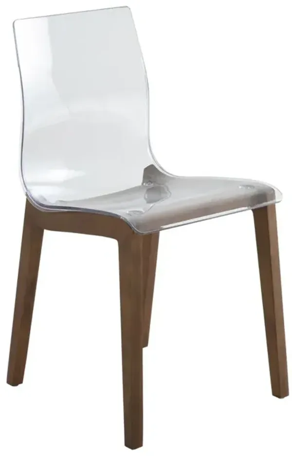 LeisureMod Marsden Modern Dining Side Chair With Beech Wood Legs
