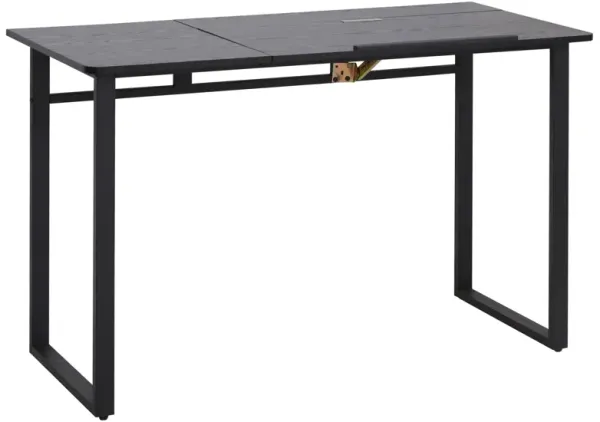 Writing Office Desk: Black, Small Adjustable Angle Top, Modern Design