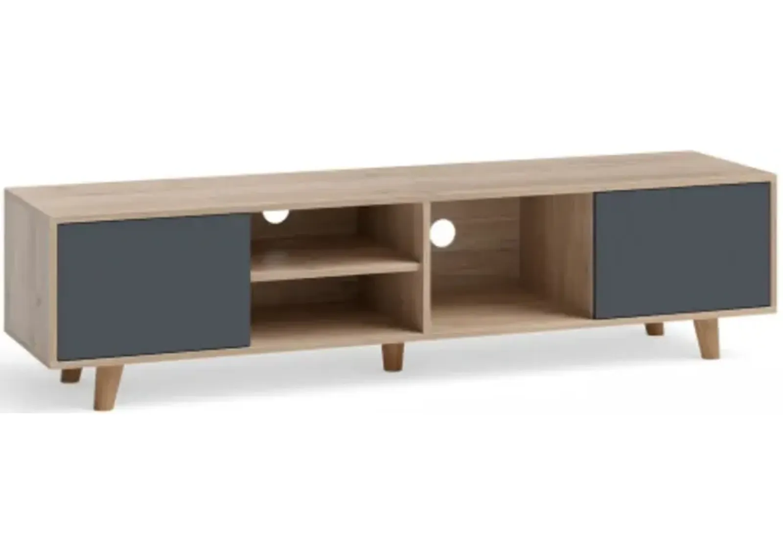 TV Stand Cabinet for TVs up to 65 Inch with Open Shelf for Living Room