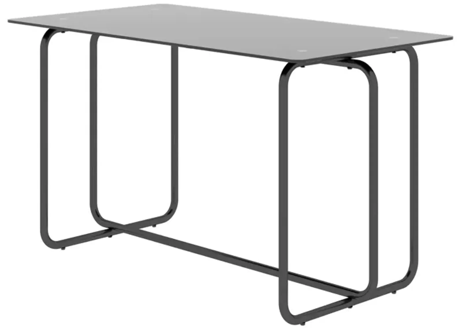 5-Piece Rectangle Dining Table Set With Metal Frame, Tempered Glass Dining Table For Kitchen