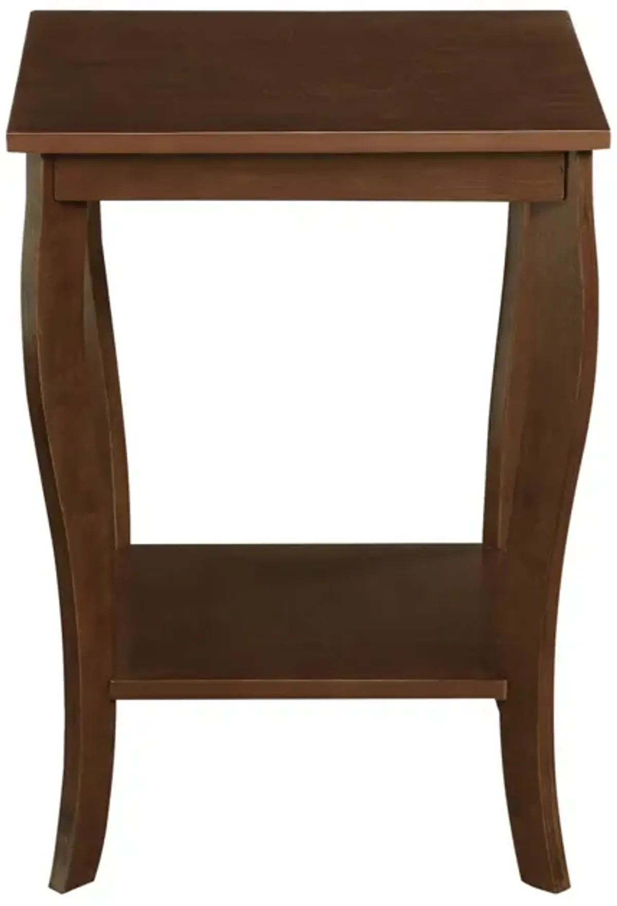 Convenience Concepts American Heritage Square End Table with Shelf, Espresso