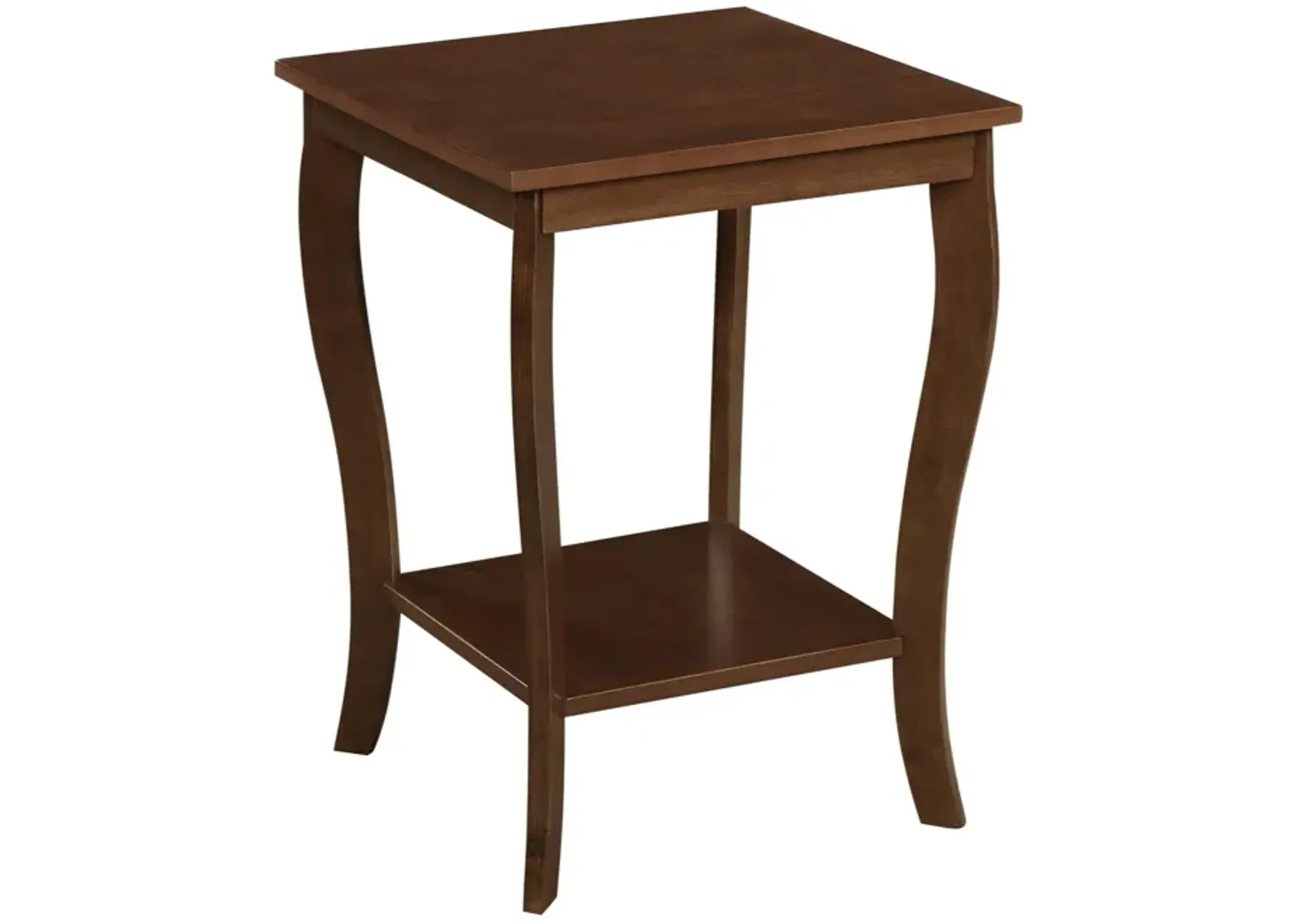 Convenience Concepts American Heritage Square End Table with Shelf, Espresso