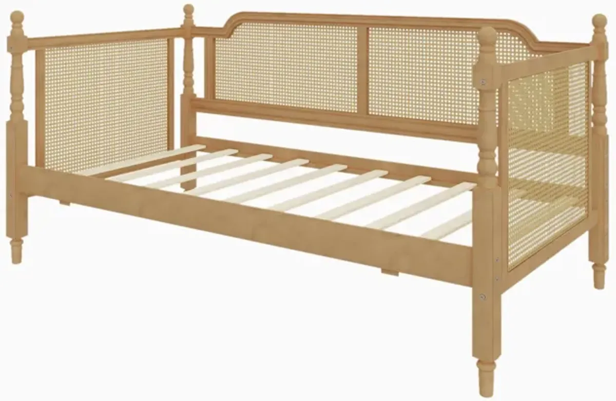 Merax Traditional Style Rattan Daybed with 2 Drawers