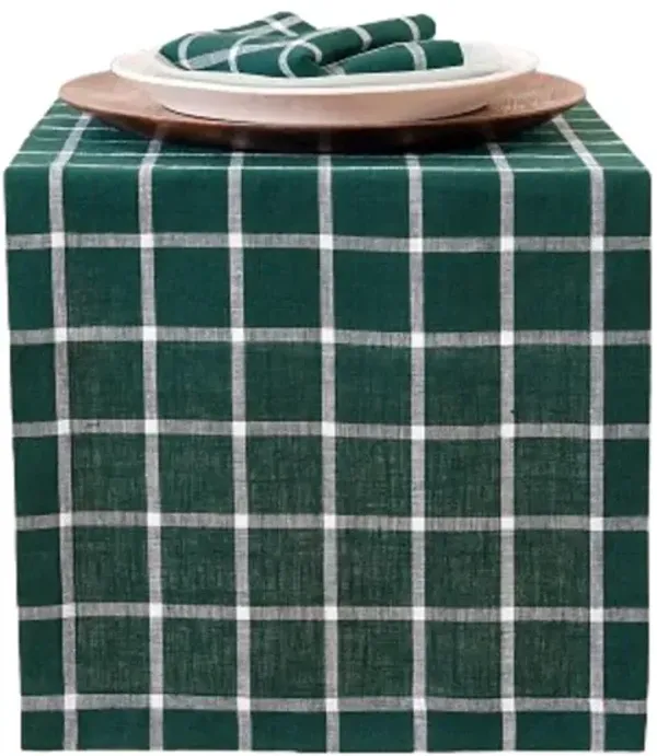 Solino Home 100% Pure Linen Table Runner - Windowpane
